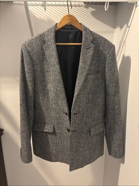 Matinique Men’s Gray Herringbone Wool Blend Sport Coat Blazer